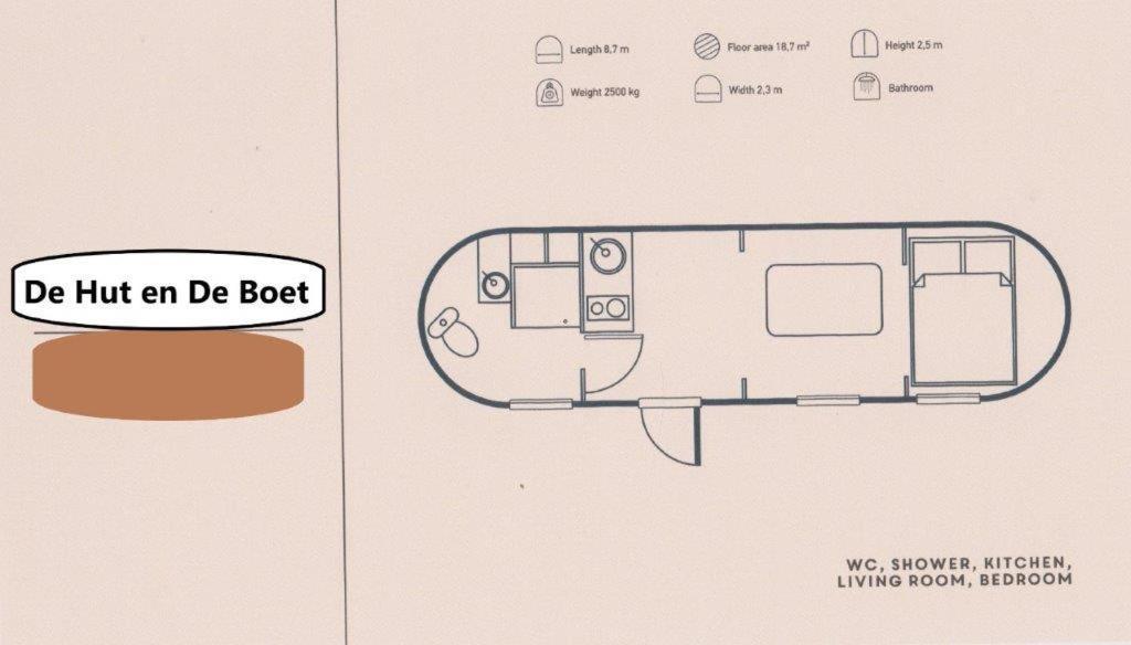Tiny House De Boet, In Natuurgebied En Vlakbij Het